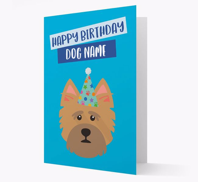 Personalised 'Happy Birthday {dogsName}' Card with {breedCommonName} Icon